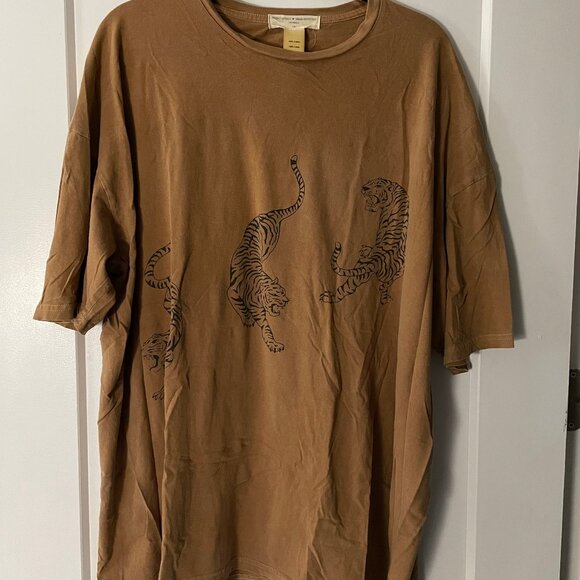 Project Social T x Urban Outfitters Tiger Overdyed T-Shirt Dress - Picture 1 of 3